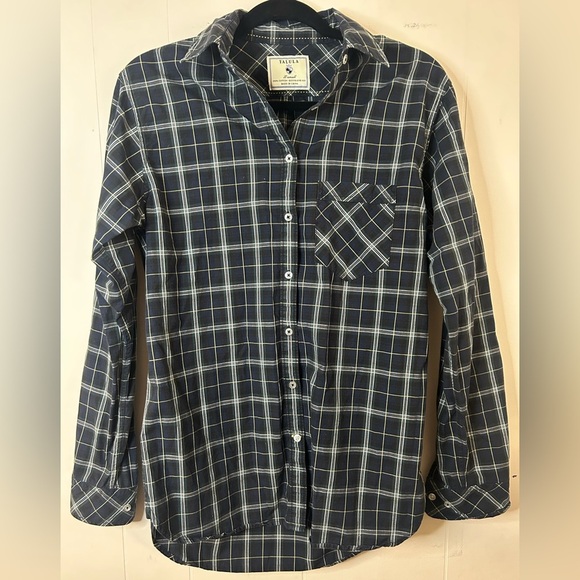 Talula, size xsmall boyfriend fit button up long sleeve plaid shirt 100% cotton - Picture 4 of 8